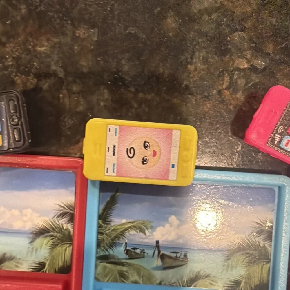 Miniature Laptop Doll House Decor Computer Diorama Barbie, And Cell Phone